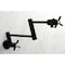 Kingston Brass KS4100ZX Millennium Wall Mount Pot Filler, Matte Black KS4100ZX - alternate 2